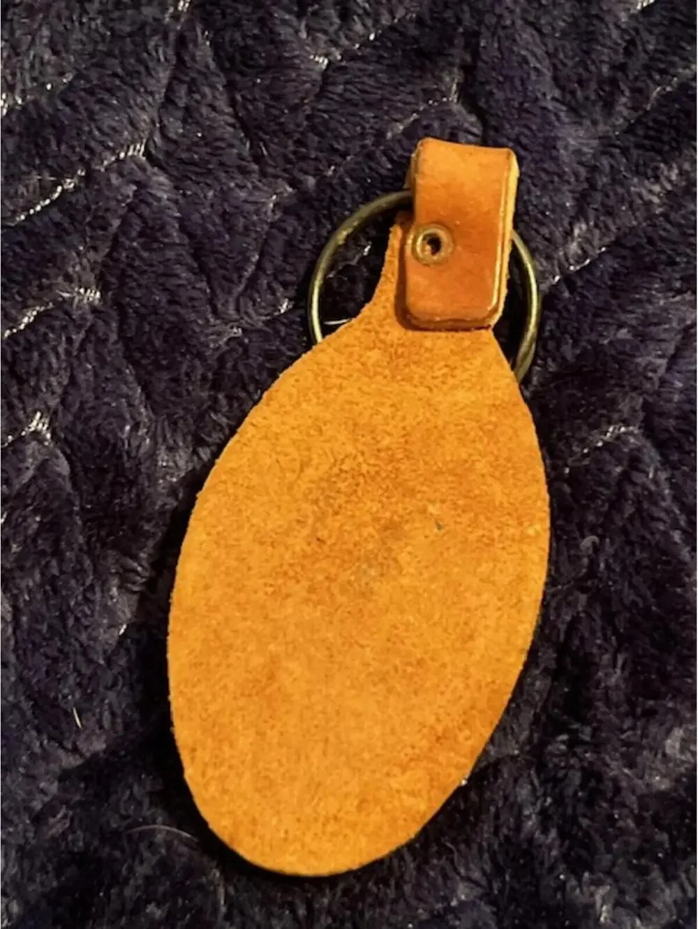 Leather Turtle Embossed Keychain Keyring